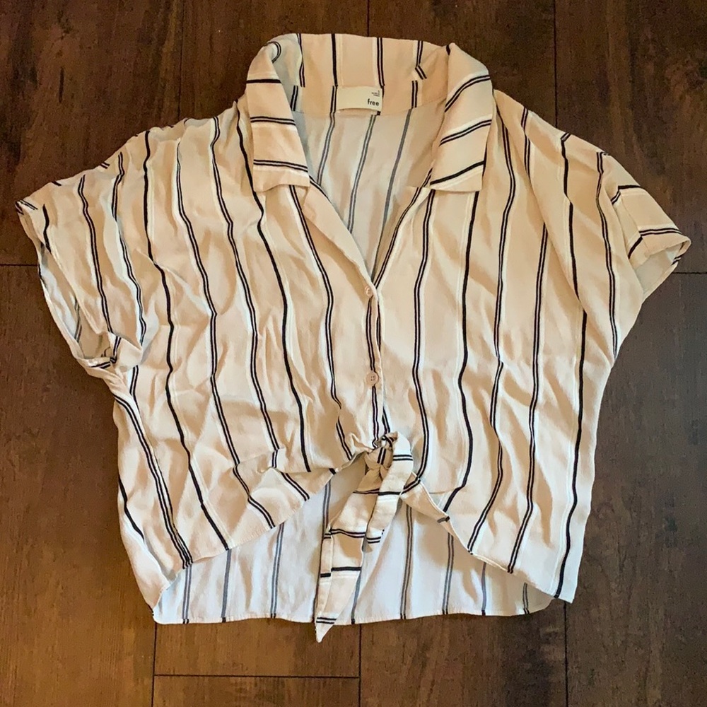 & other stories tie striped top